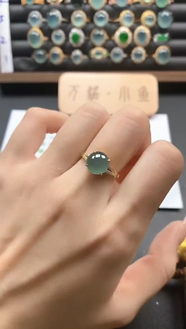 银S925镶嵌戒指翡翠51151