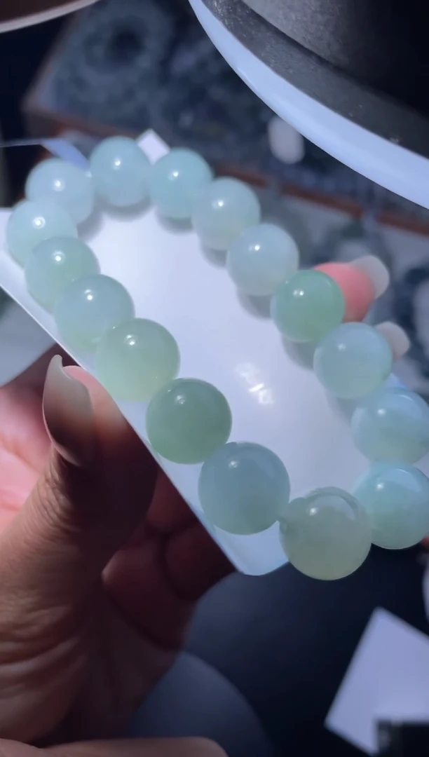 【闪购商品】定制翡翠未镶嵌天然缅甸A货翡翠手串59