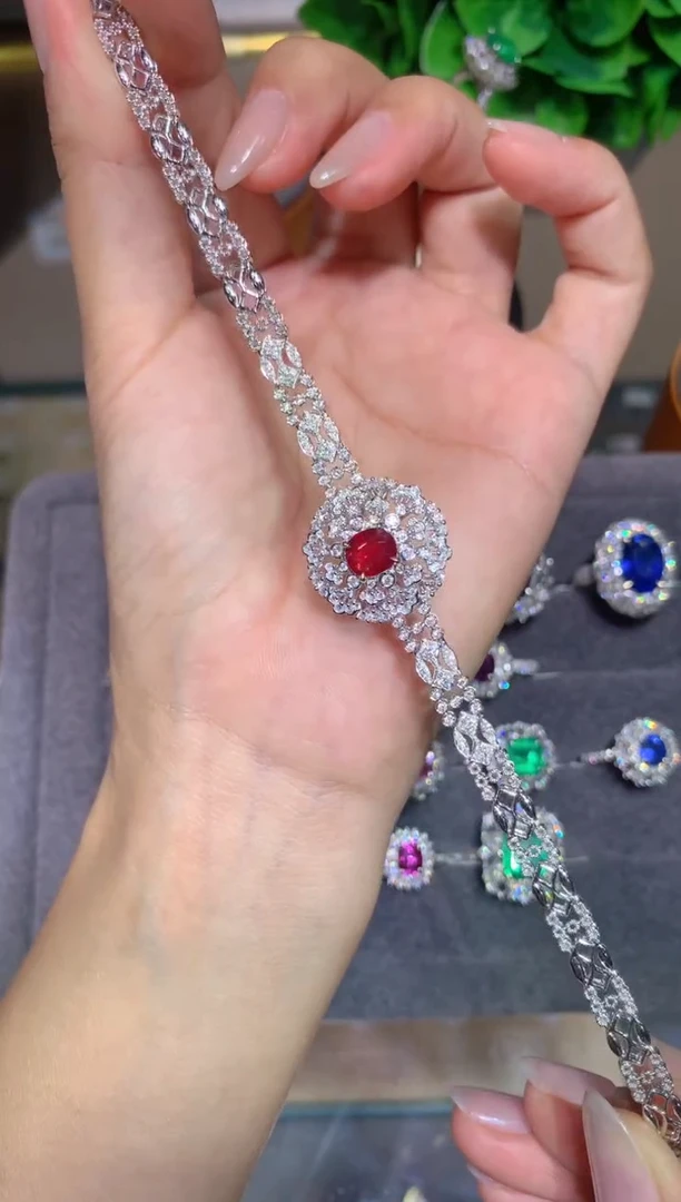 手链18K金镶嵌红宝石1.03ct