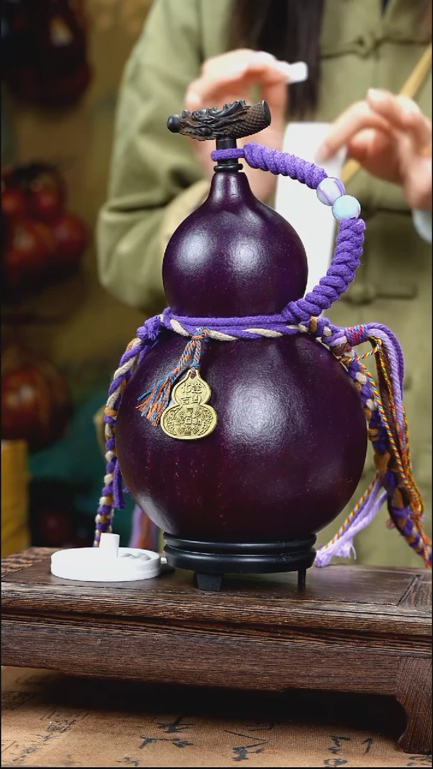 YC034精品藏绳款天然酒葫芦（一物一拍）