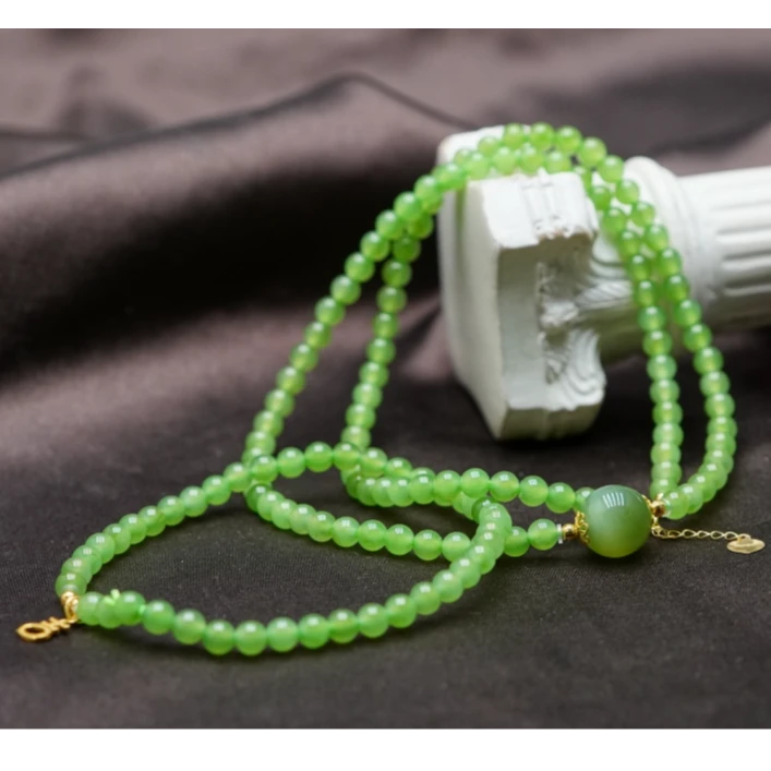 【山哥专享】18K和田玉碧玉套装3.5+ DT050925