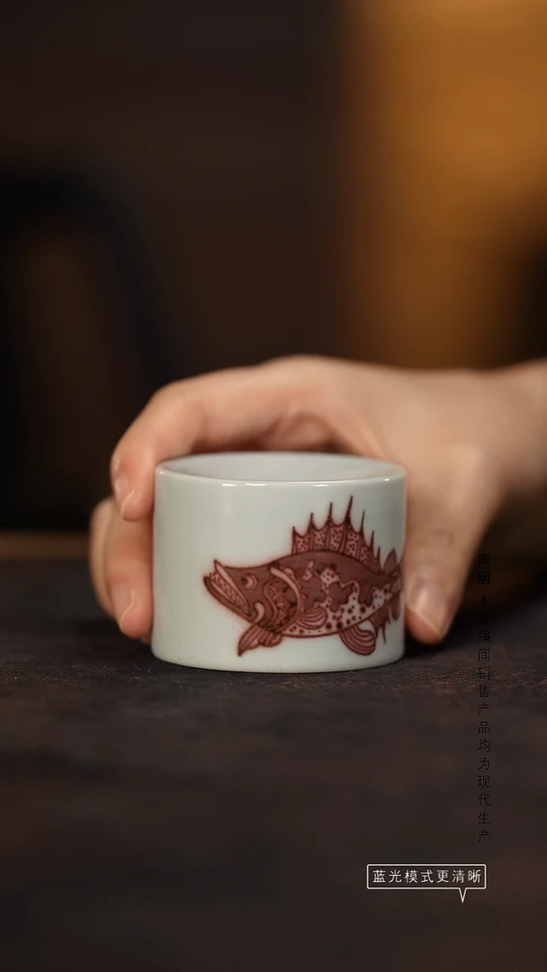 瓷片景德镇斌芬陶瓷/墩墩红