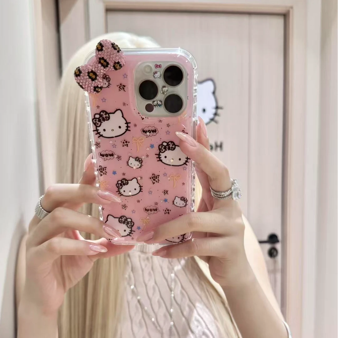 诚星泽星星豹纹kt猫适用苹果16PRO手机壳华为OPPO小米VIVO新款MAX