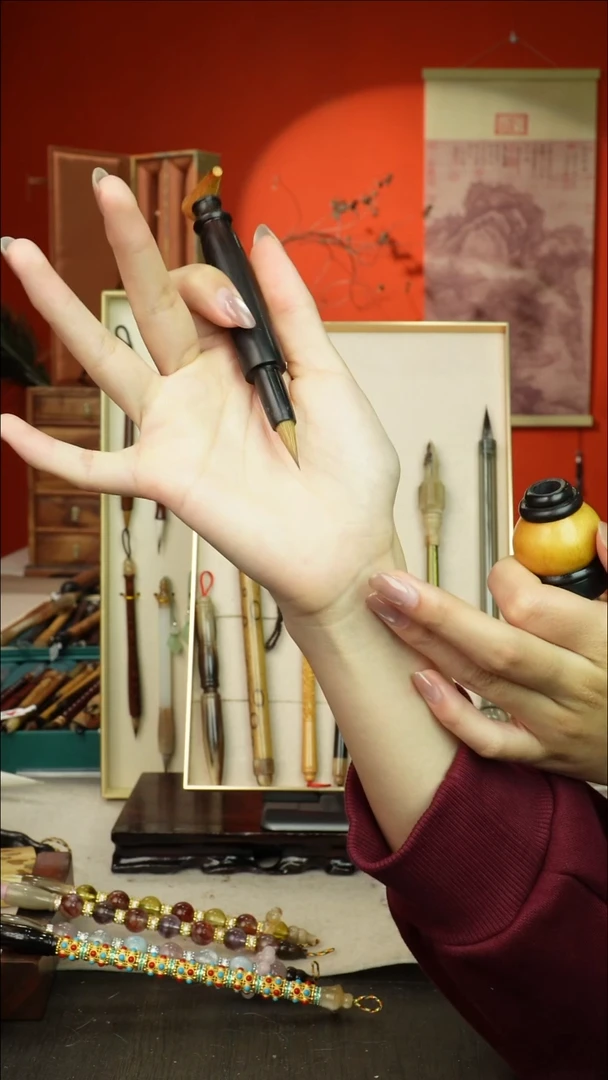 440号闪孤品高货毛笔链接 清水试笔 蘸墨不退