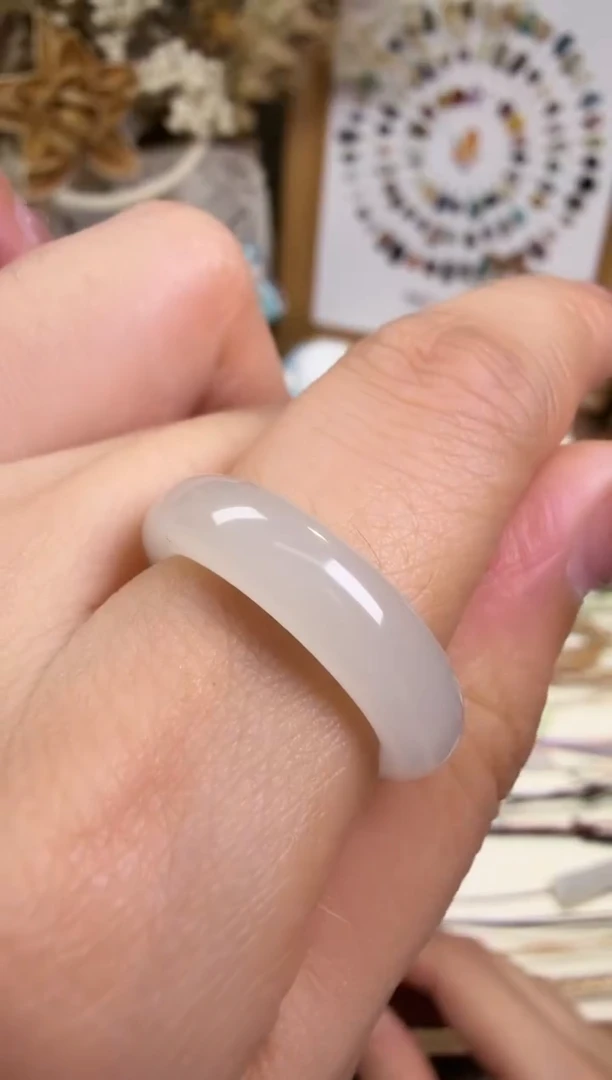 水晶摆件未镶嵌戒圈15圈口