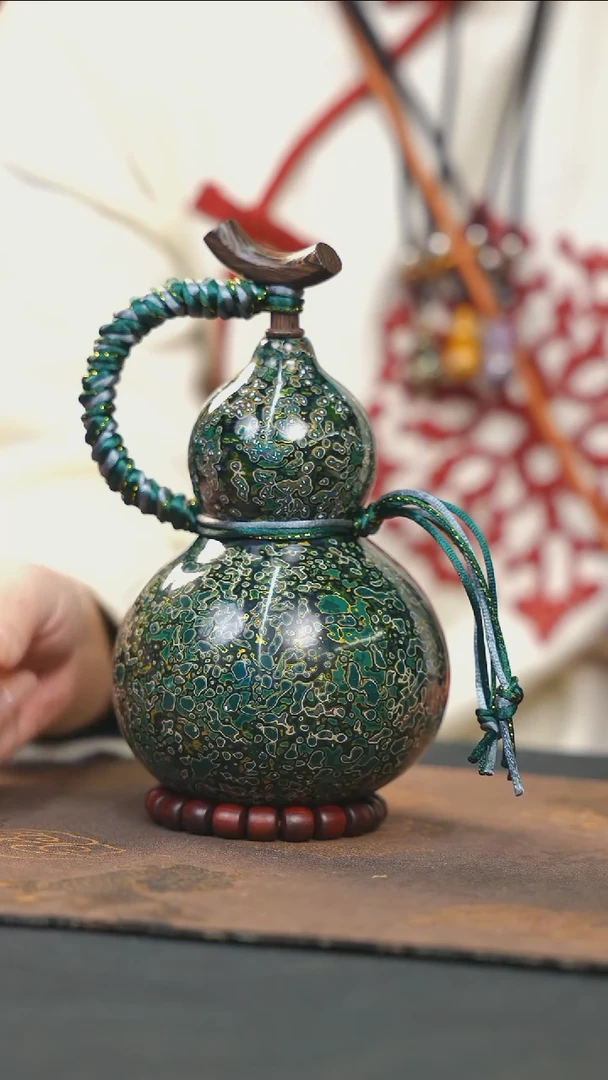 【闪购商品】RZ194漆艺酒葫芦不包手串及旋转底座