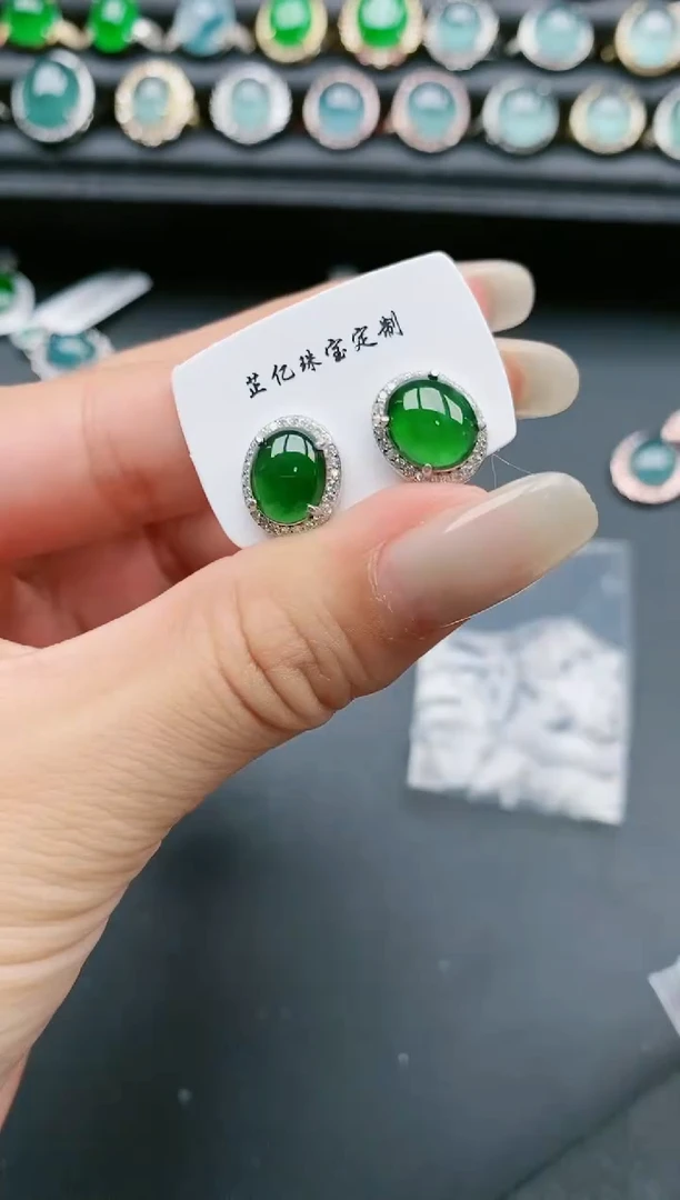 翡翠戒指银S925镶嵌11111
