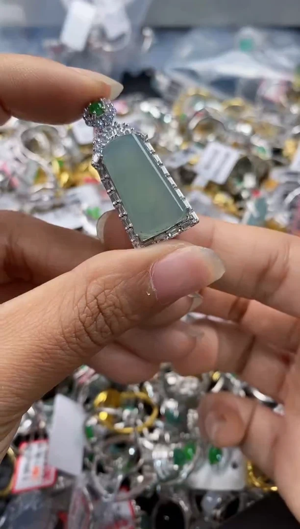 银S925镶嵌戒指翡翠11-11---3