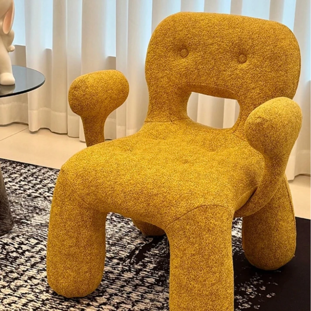 北欧设计师款小户型创意网红家用现代建议姜饼人BB化妆椅