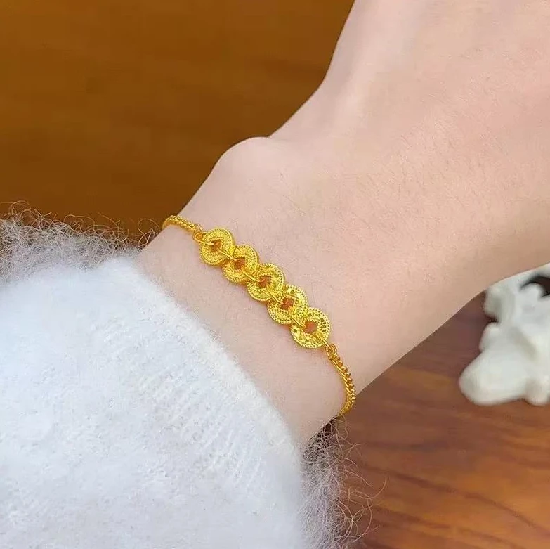 铜合金手链   D406时尚轻奢气质百搭甜美手链