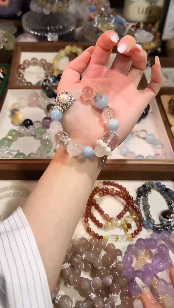 合金手链海蓝宝石手链