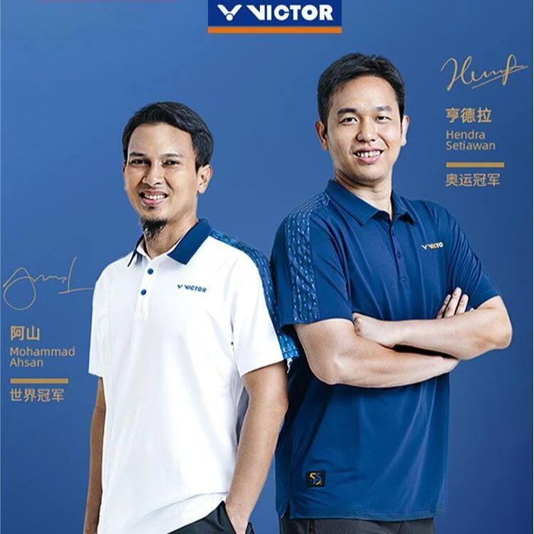 55周年VICTOR威克多羽毛球服短袖T恤男女针织运动POLO衫 S-5502