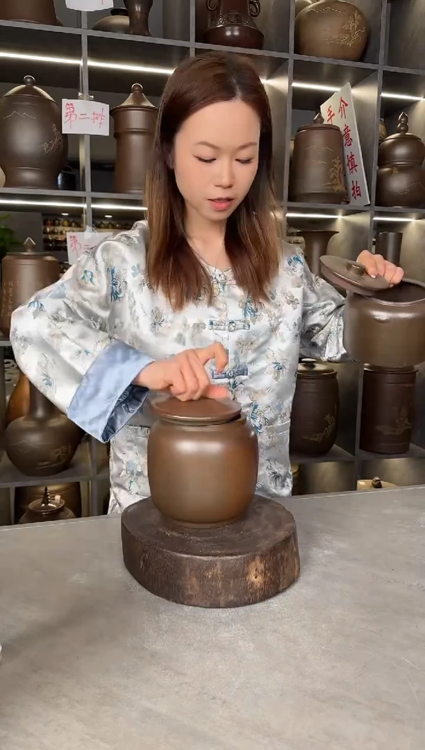 【闪购商品】罐本陶手作坭兴陶1斤装茶叶罐瑕疵