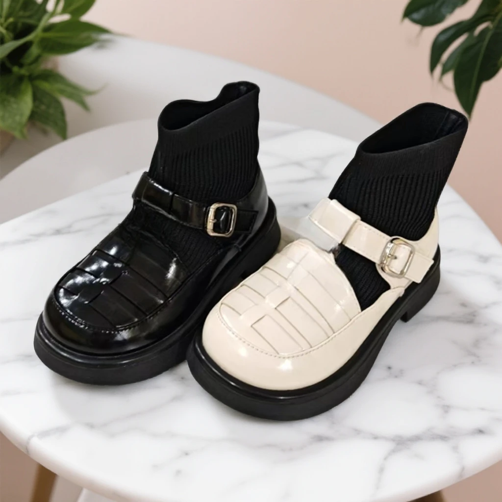 【新疆包邮】22612 二棉时尚袜靴女童乌市发货冬季百搭