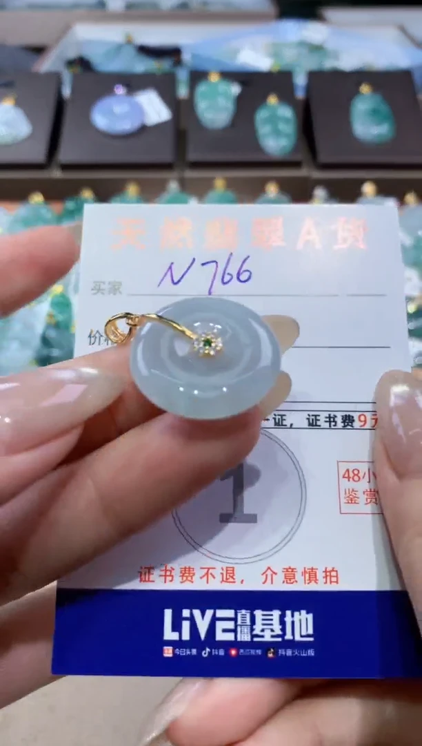 颈饰未镶嵌翡翠天然缅甸翡翠A货挂件