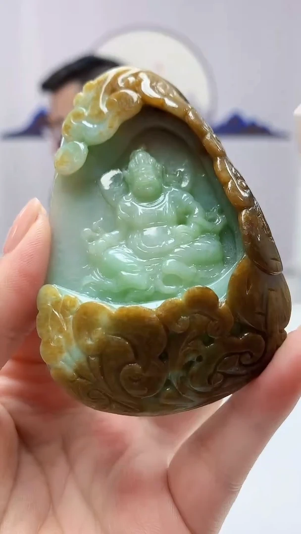 【闪购商品】定制翡翠未镶嵌5152ms-毛货挂件57