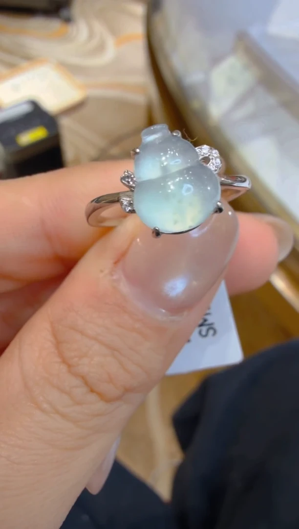 银S925镶嵌戒指翡翠多样性团购发一件