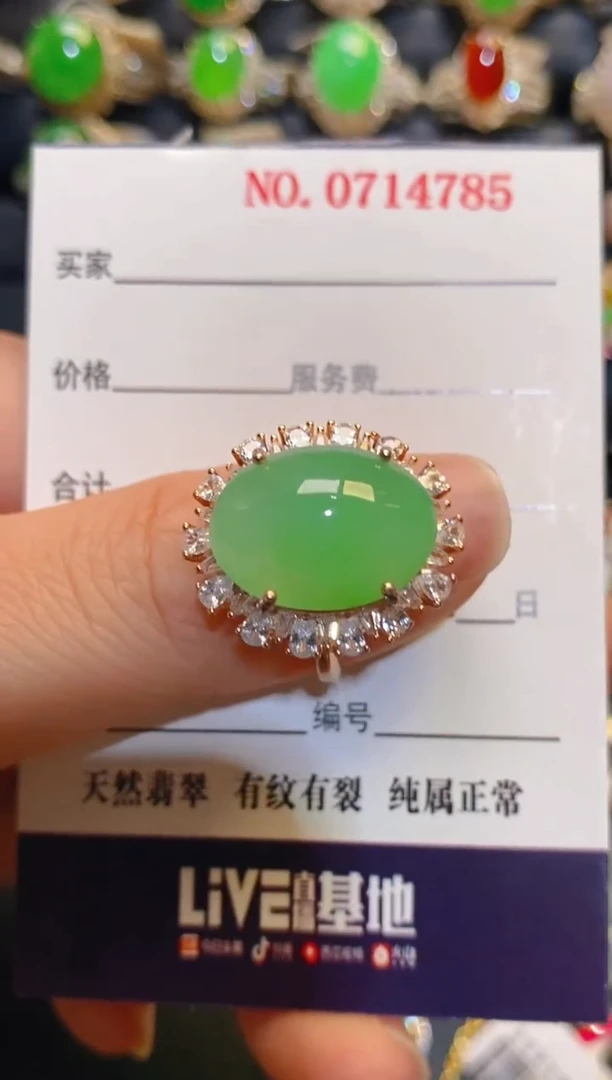 银S925镶嵌翡翠耳饰天然