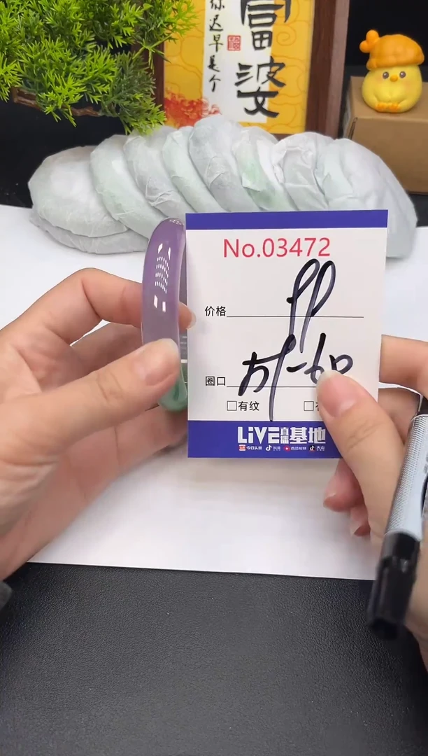 未镶嵌手镯翡翠3472