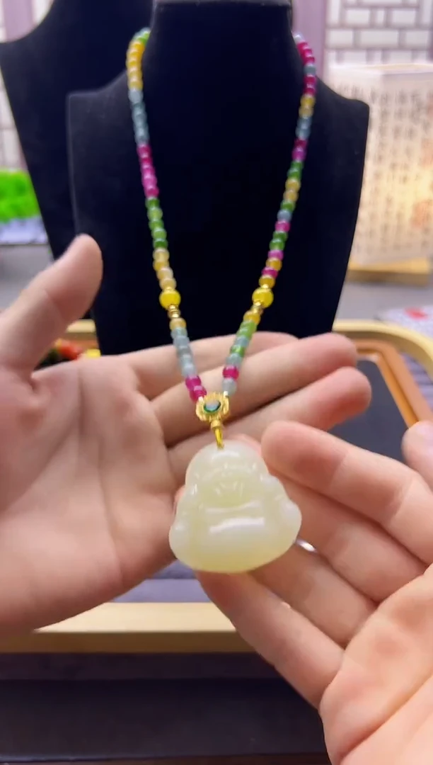 【闪购商品】和田玉颈饰14K金镶嵌X783