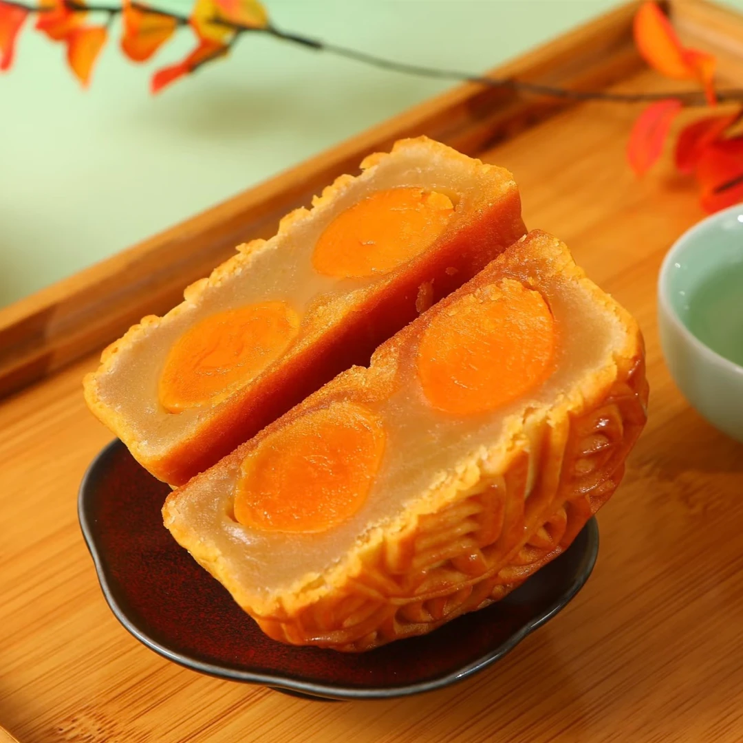 广西黄记双蛋黄莲蓉广式月饼海鸭蛋真莲子中秋送礼