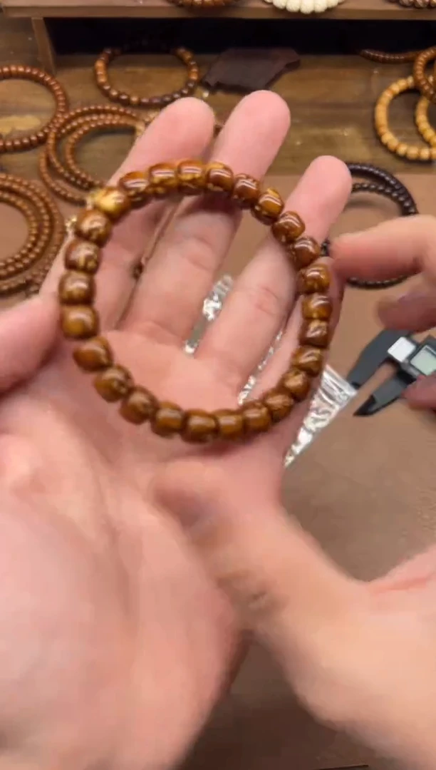 手串紫金鼠A916 8*9火焰纹实心