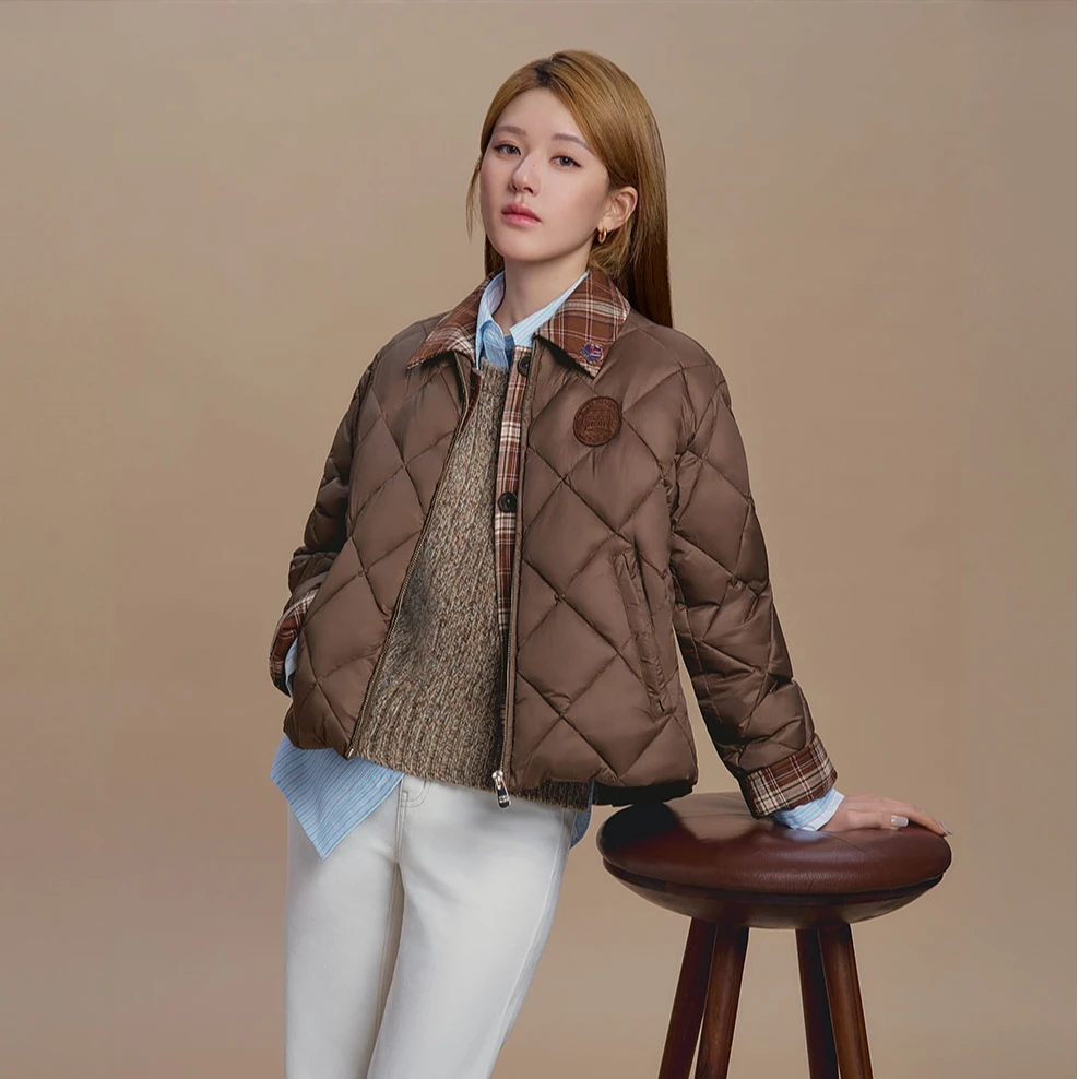 【赵露思同款】小熊棉服2025冬季新款保暖显瘦巴恩夹克外套KYM53410