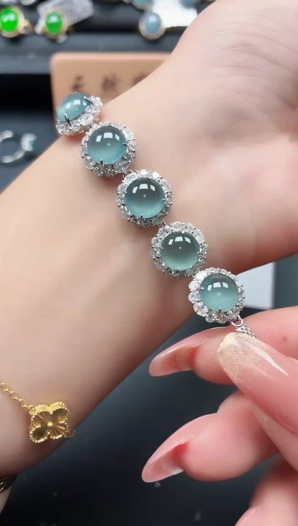 银S925镶嵌戒指翡翠111