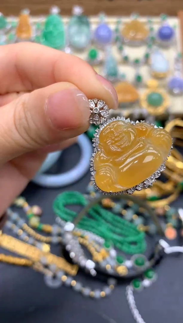 【闪购商品】翡翠颈饰18K金镶嵌345-中国好珍宝