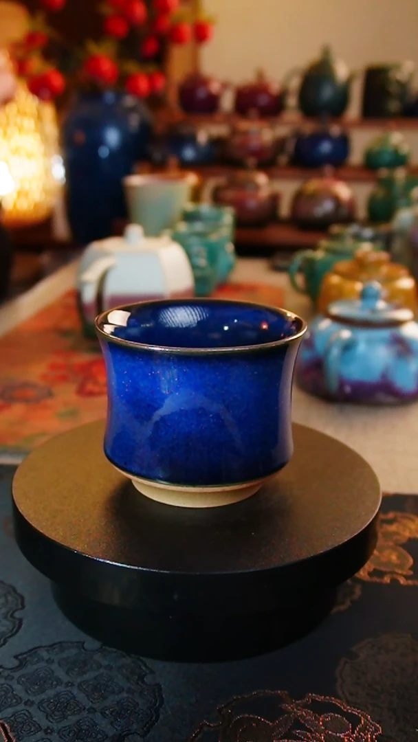 【闪购商品】瓷片233 大蓝杯