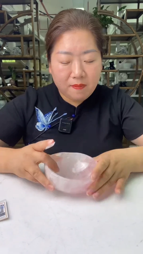 碗未镶嵌水晶粉水晶碗D19