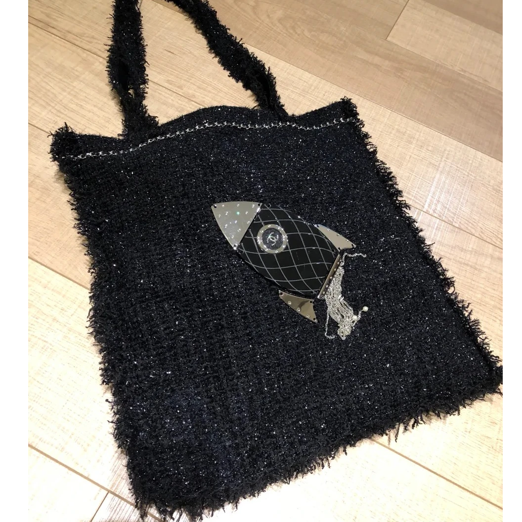 95新 Chanel/香奈儿 小花Jerry 24开 银扣 火箭 限量 单肩包