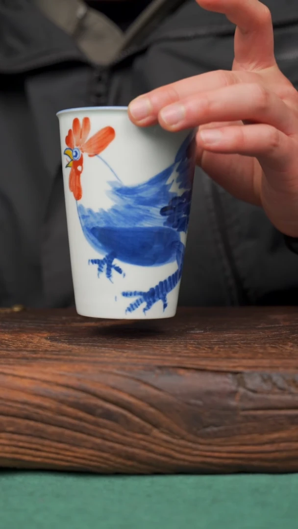 【闪购商品】瓷片87景德镇杯釉下手工手绘瓷器