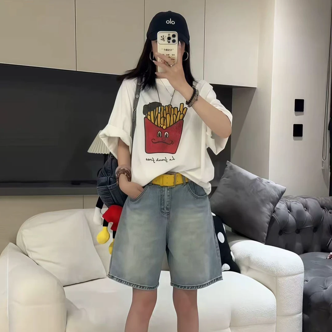 2587时尚百搭薯条夏季新款短袖