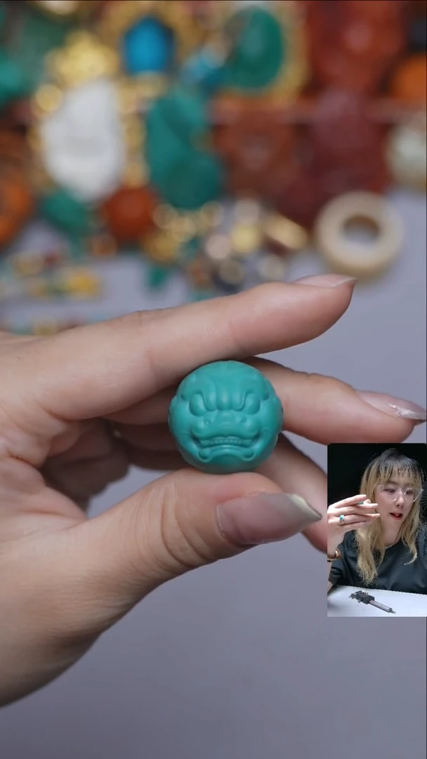 绿松石未镶嵌珠子白****南1154148-