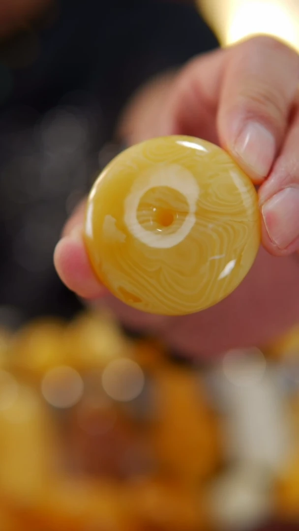 【闪购商品】蜜蜡裸石未镶嵌拉丝平安扣24.46