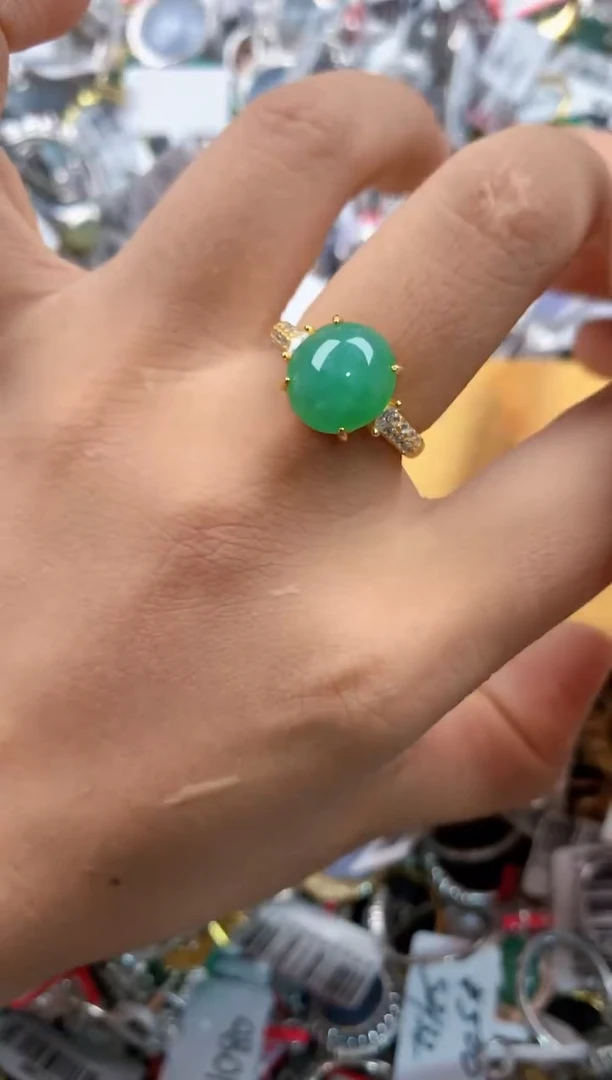 银S925镶嵌戒指翡翠11-11-11        3