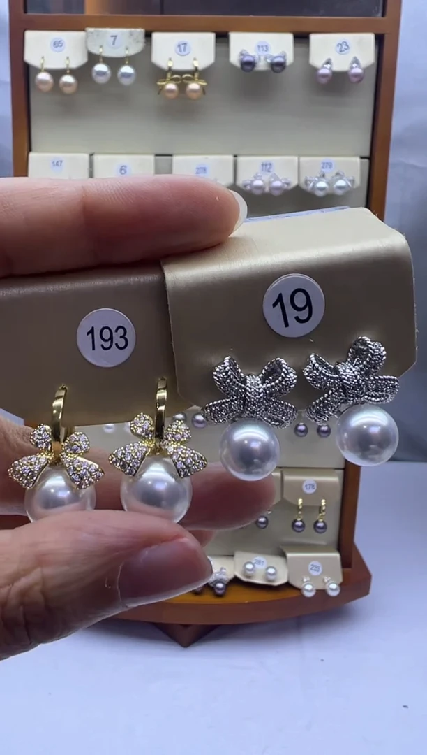 未镶嵌耳饰淡水珍珠193+19