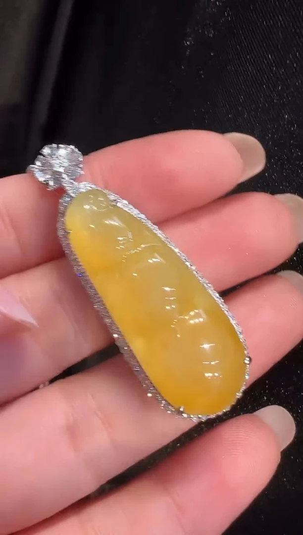 翡翠18K金镶嵌吊坠(不含链)L5吊坠