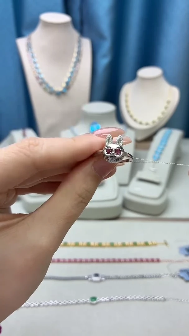 银S925镶嵌戒指红宝石351JH0102产品一个（多样性）