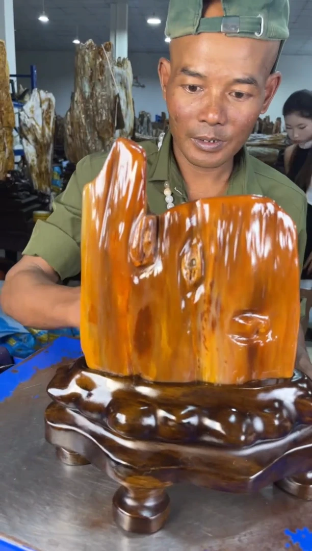 未镶嵌摆件硅化玉12