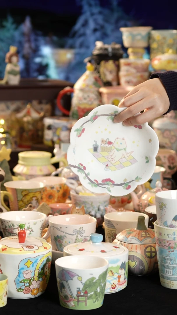 其他陶景德镇釉下彩手绘设计师款陶瓷