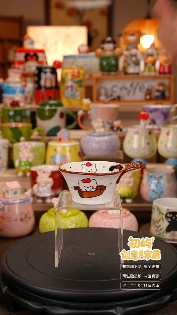 瓷初屿手工手绘陶瓷餐具健康釉下彩