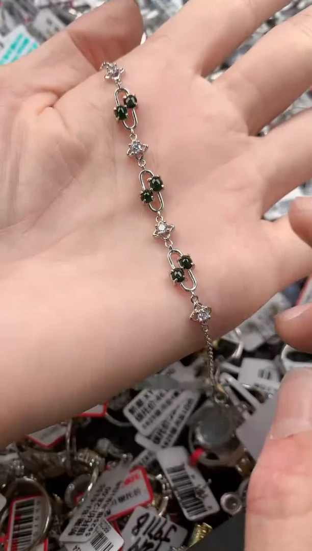 银S925镶嵌戒指翡翠888-----9