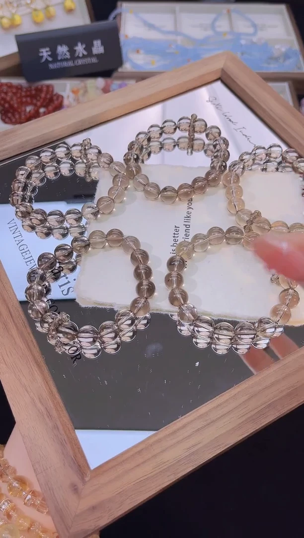 未镶嵌手串水晶茶晶