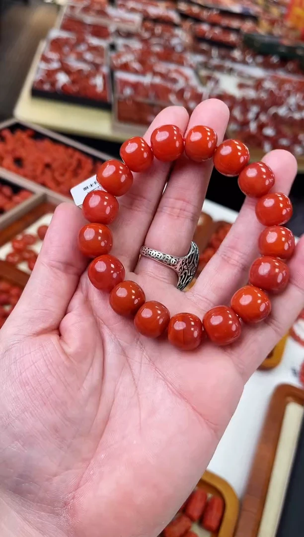 【闪购商品】南红玛瑙瓦西老型手串14+未镶嵌一个/条
