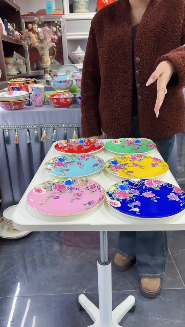 珐琅    7英寸骨碟6个景德镇陶瓷