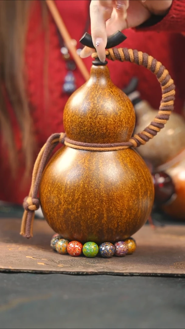 【闪购商品】WF118大漆酒葫芦不包手串及旋转底座