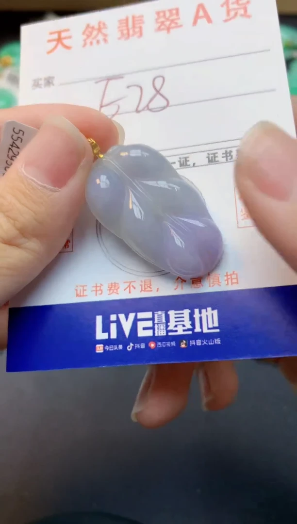 颈饰18K金镶嵌翡翠天然缅甸A货翡翠百元以上9元证书费自理