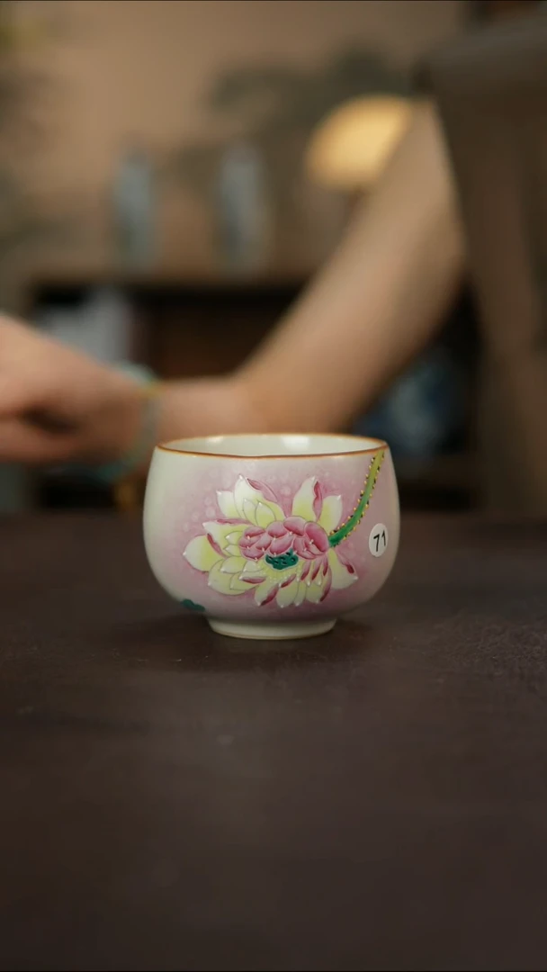 杯景德镇陶瓷杯碗柴烧多人